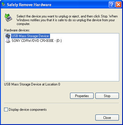 how do i safely eject usb device